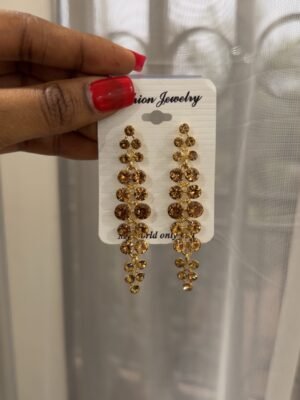 Boucle d’oreille brillant strass diamants