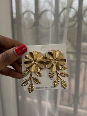 Boucle d’oreille fleur de jardin