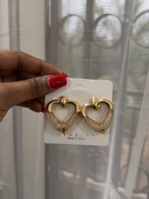 Boucles d’oreilles coeur doré