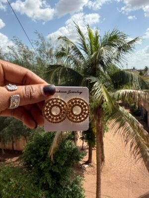 Boucle d’oreille cercle strass