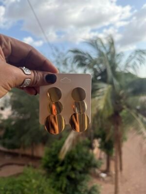 Boucle d’oreille disque d’or