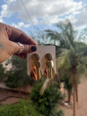 Boucle d’oreille disque d’or