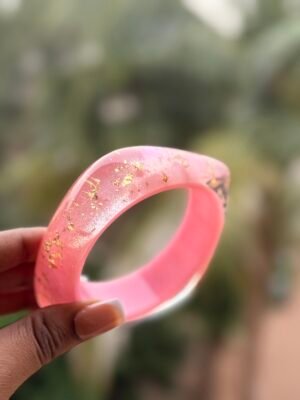 Bracelet acrylique rose
