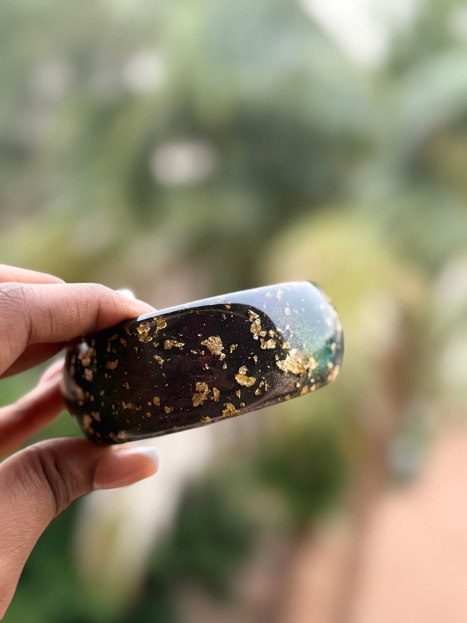 Bracelet acrylique noir – Image 3