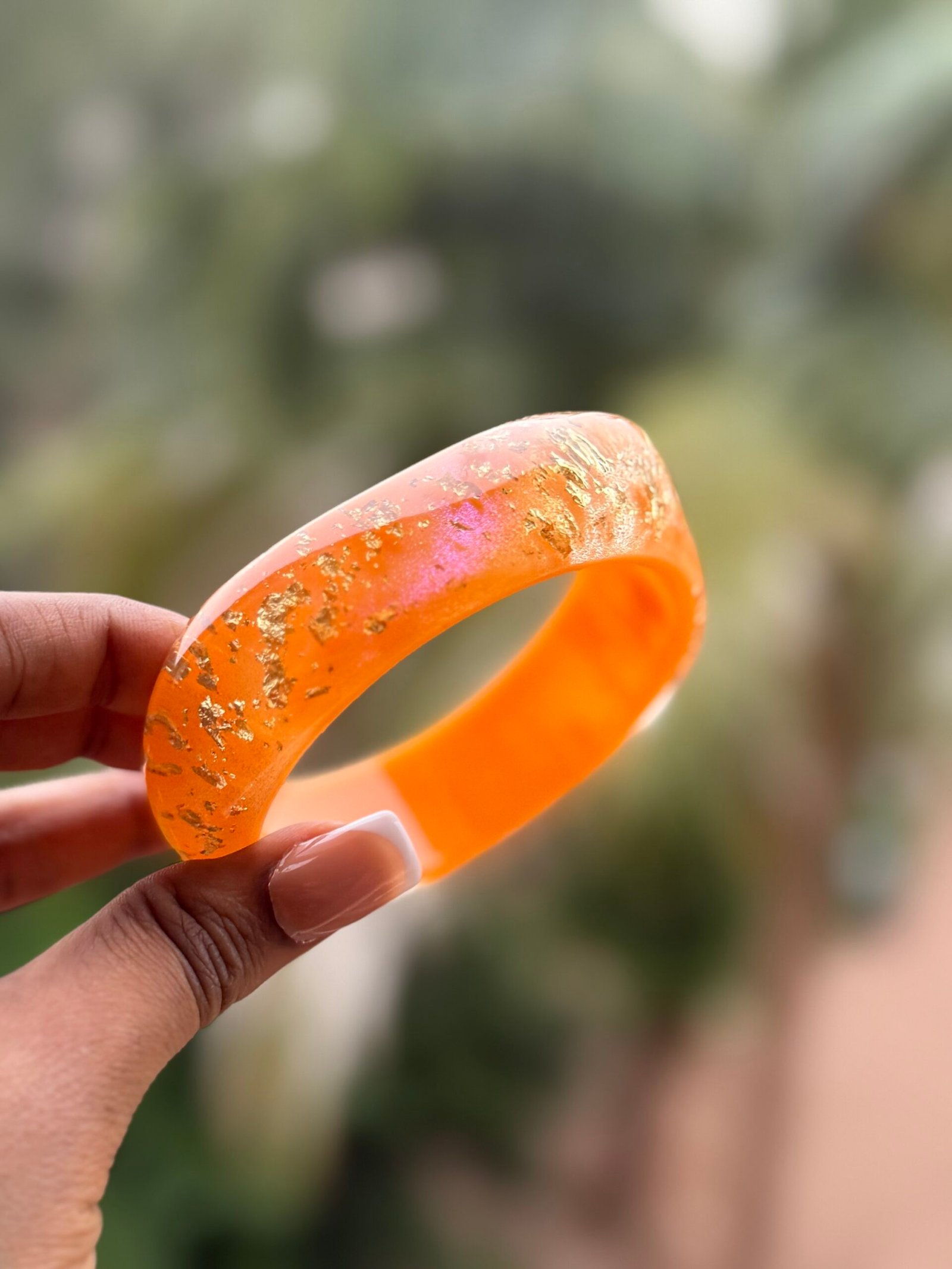 Bracelet acrylique orange – Image 2