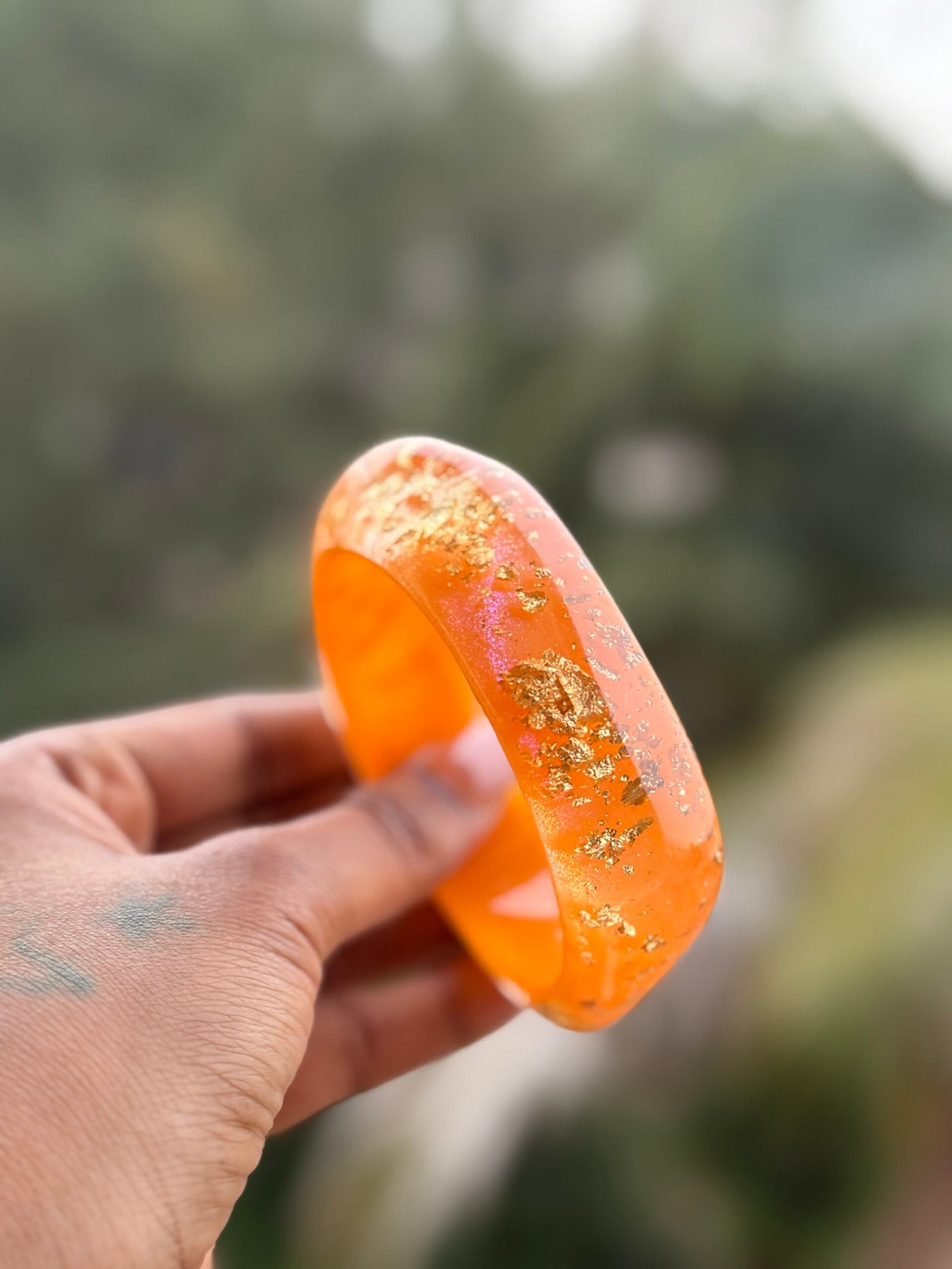 Bracelet acrylique orange